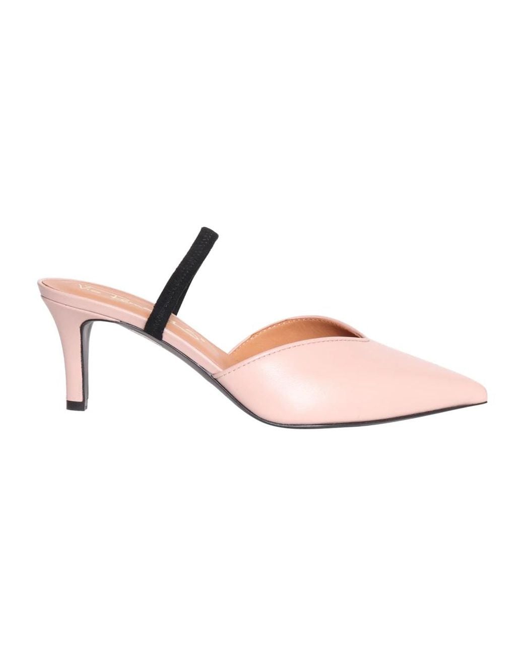 Via Roma 15 Pink Heeled Mules