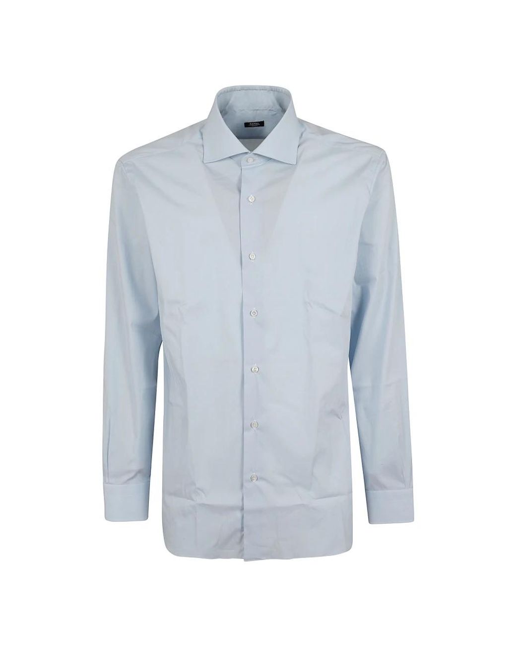 Barba Napoli Blue Formal Shirts for men