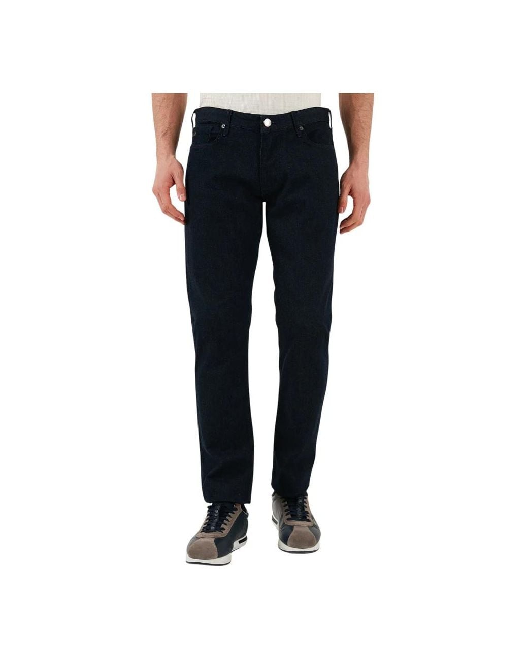Emporio Armani Blue Straight Fit Jeans for men