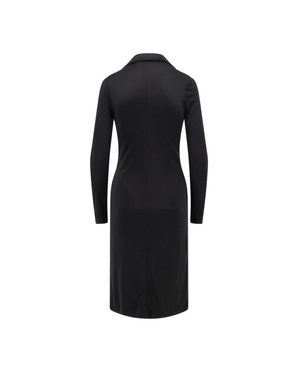 En jersey drapé robe avec Versace en coloris Black