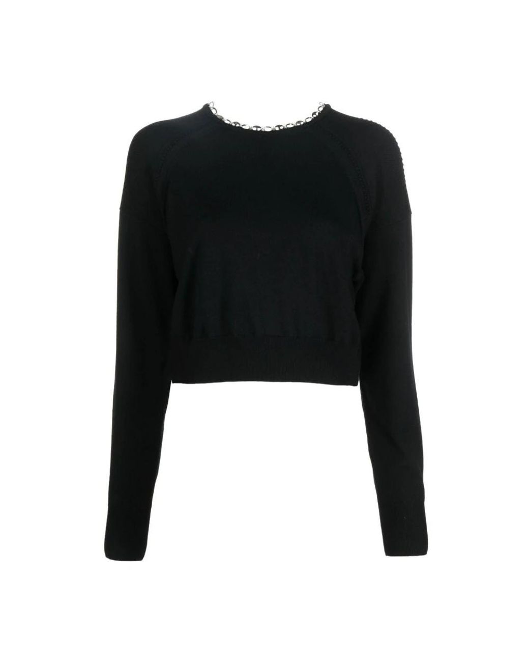 Rabanne Black Round-Neck Knitwear