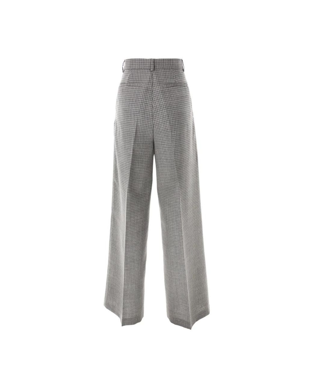 MSGM Gray Wide Trousers