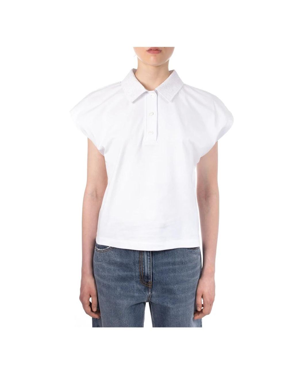 MSGM White Polo Shirts
