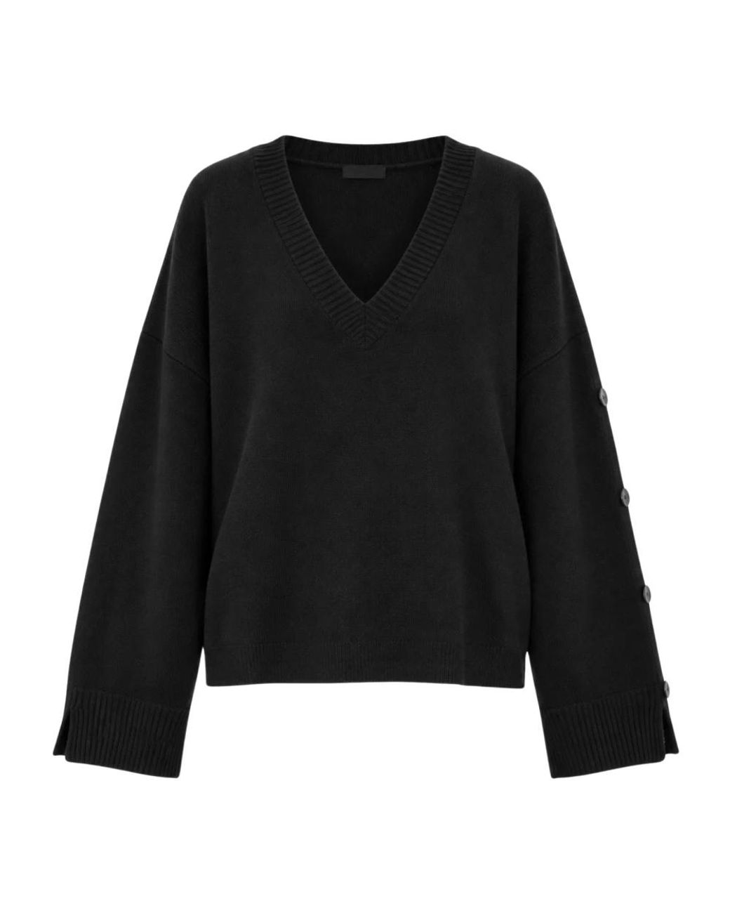 Akep Black V-Neck Knitwear