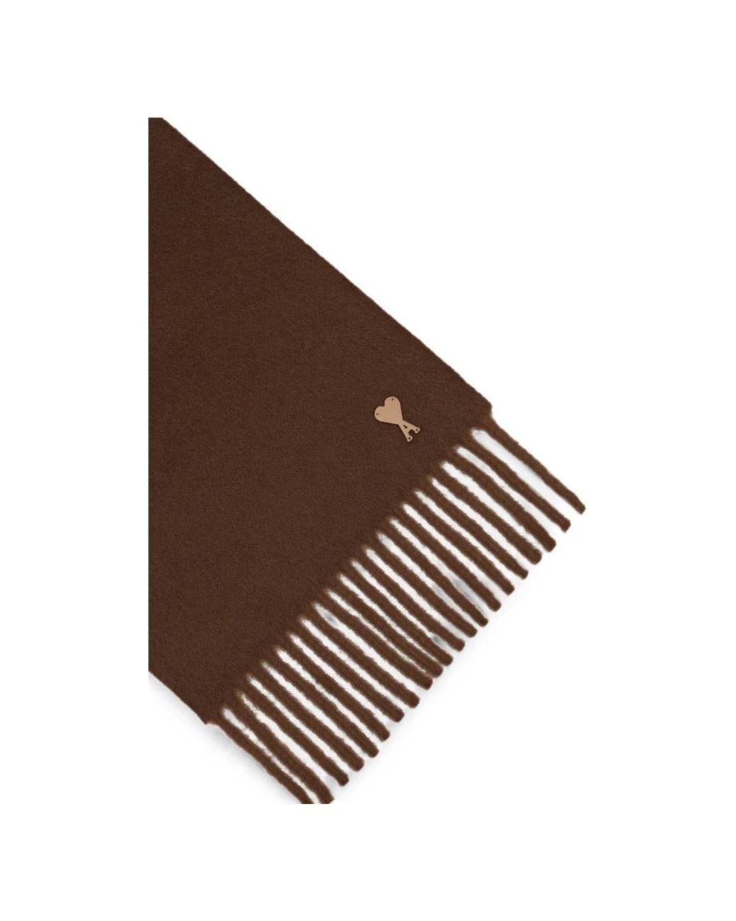 AMI Brown Winter Scarves for men