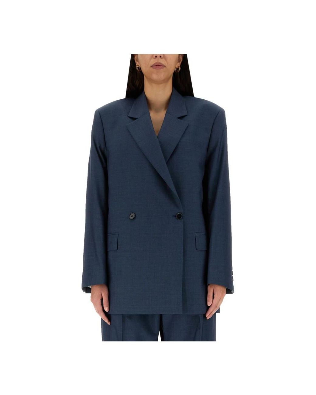Acne Jassen ,Blauw ,Wol Wool Jacket in het Blue