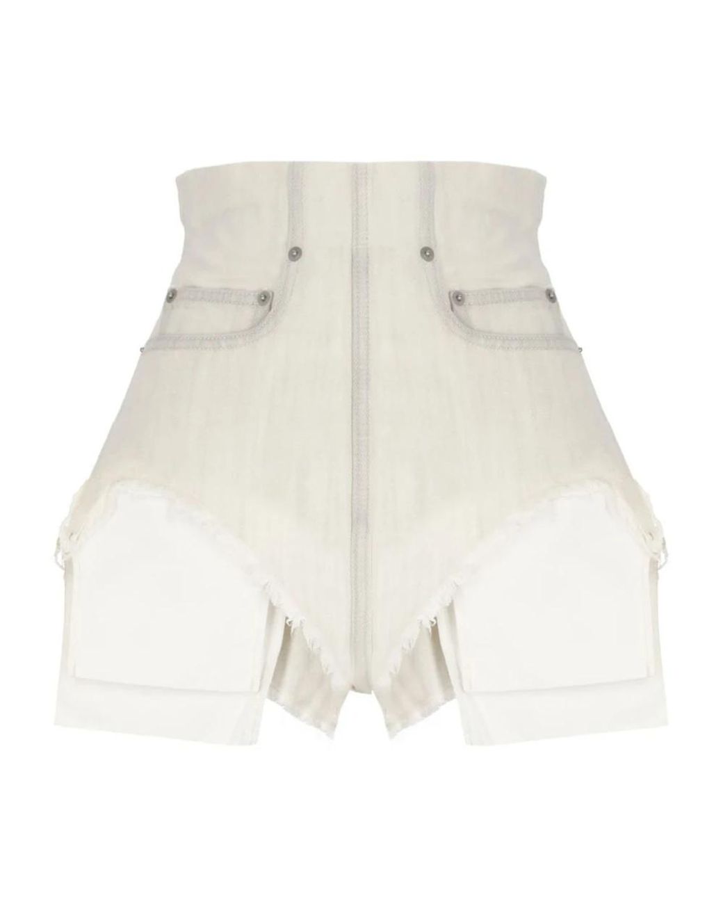 Rick Owens Natural Denim Shorts