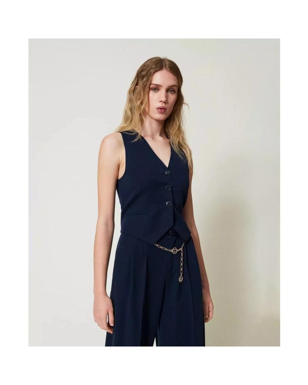 Twinset Blue Waistcoats