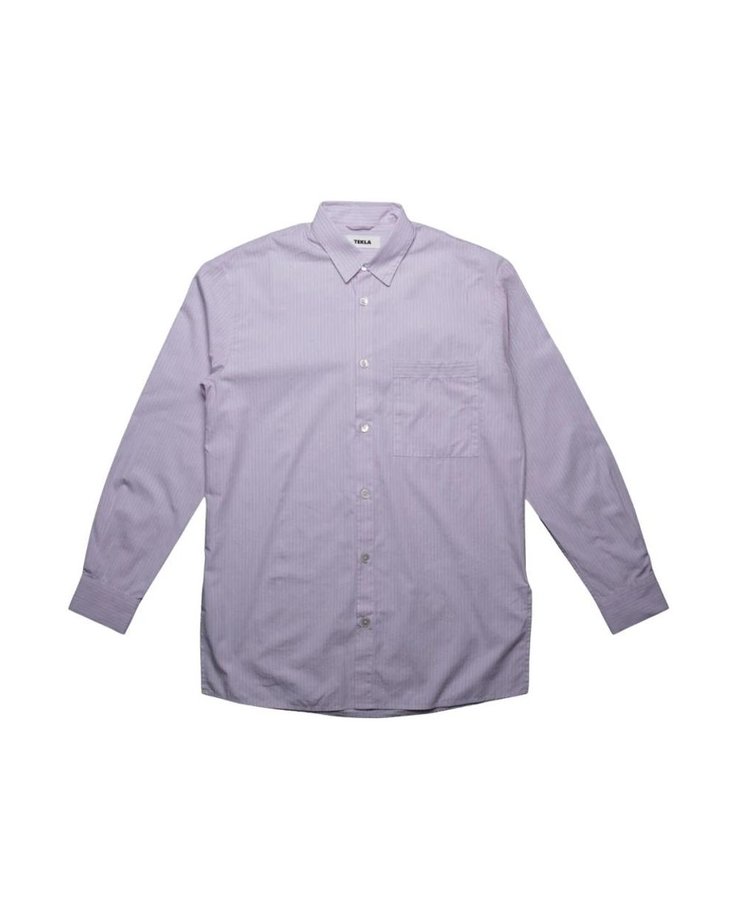 Tekla Purple Casual Shirts for men