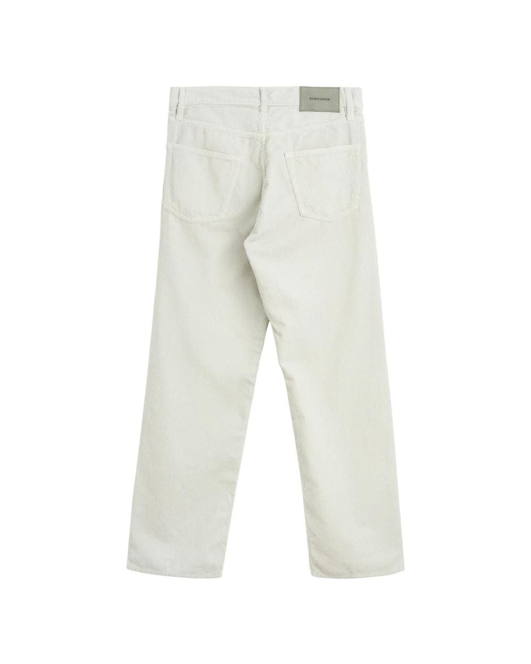 sunflower White Straight Trousers for men