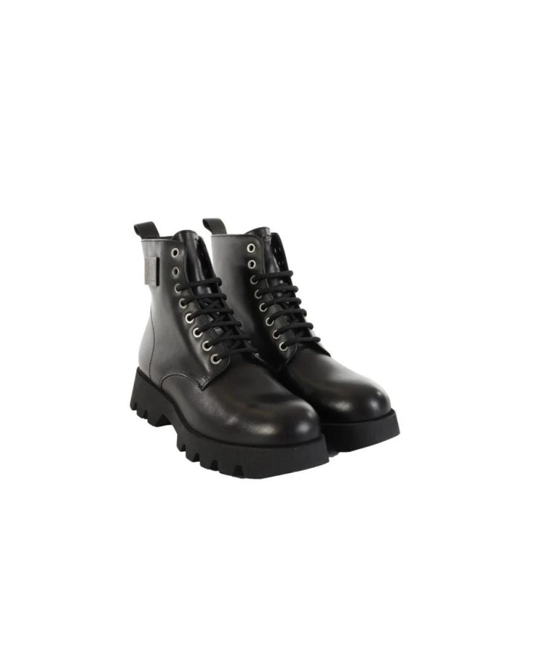 Karl Lagerfeld Black Lace-Up Boots for men