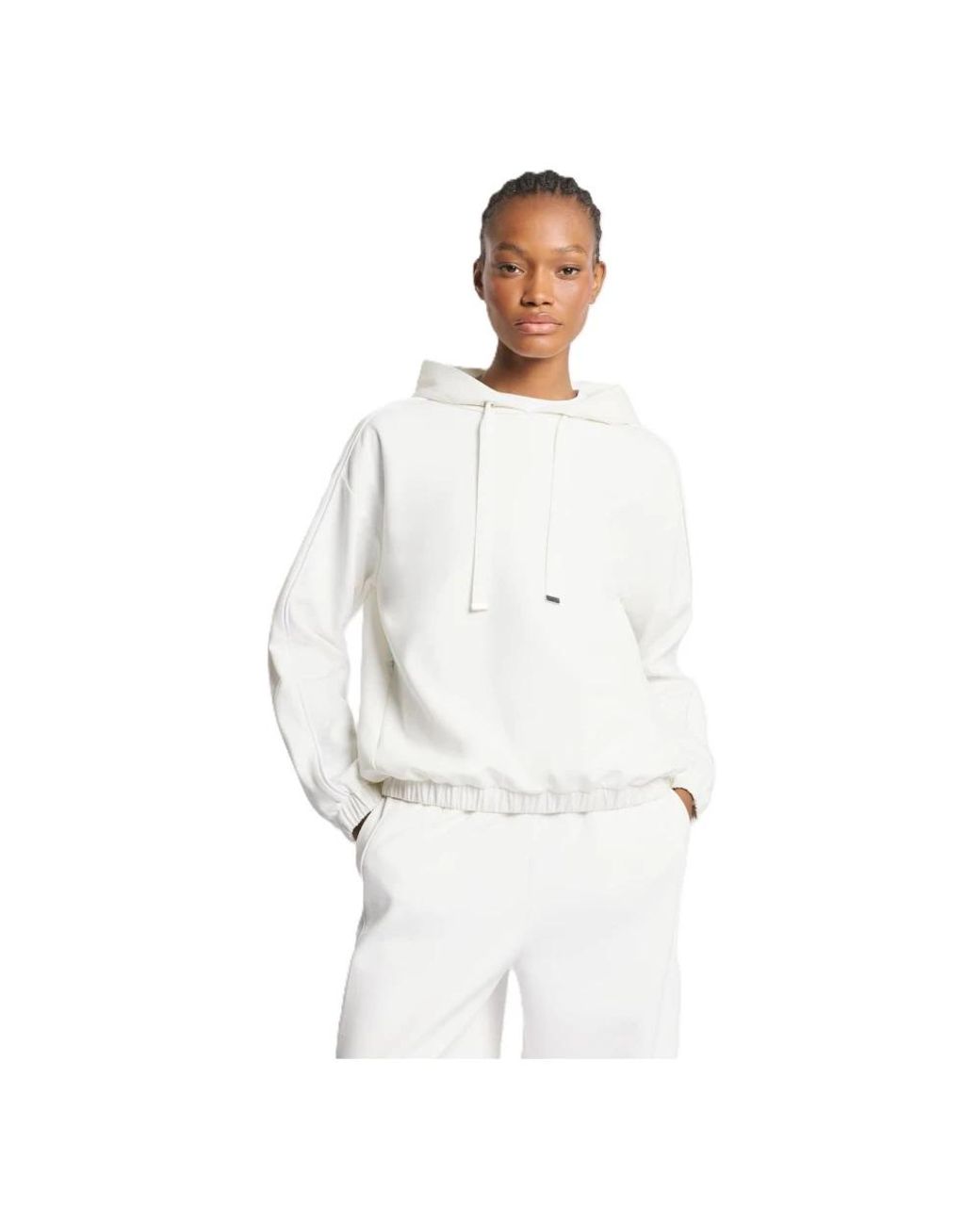 Fay White Jersey Kapuzenpullover