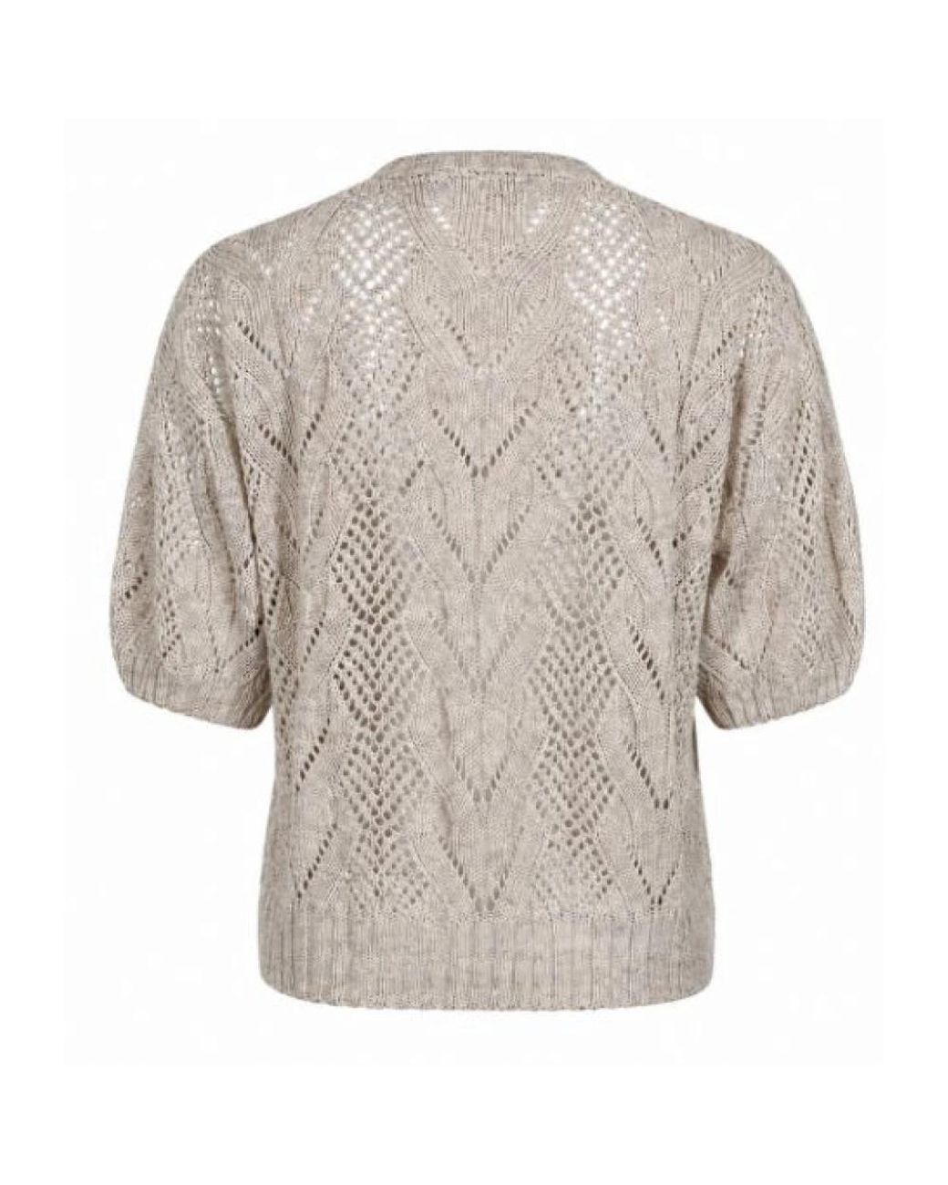 D.exterior Gray Round-Neck Knitwear