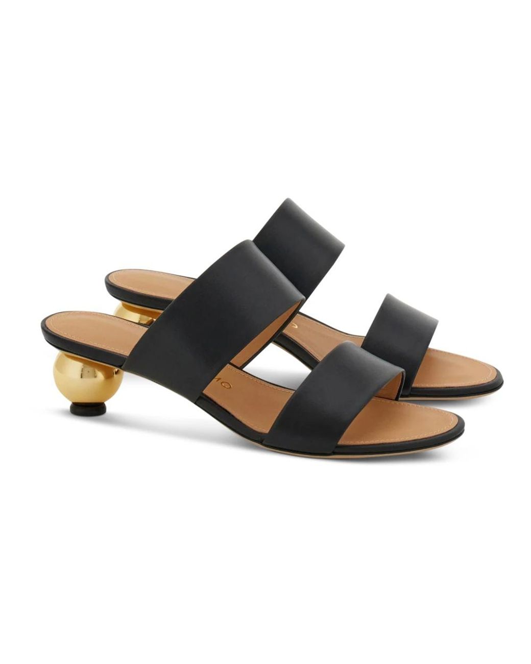 Ferragamo Black Heeled Mules