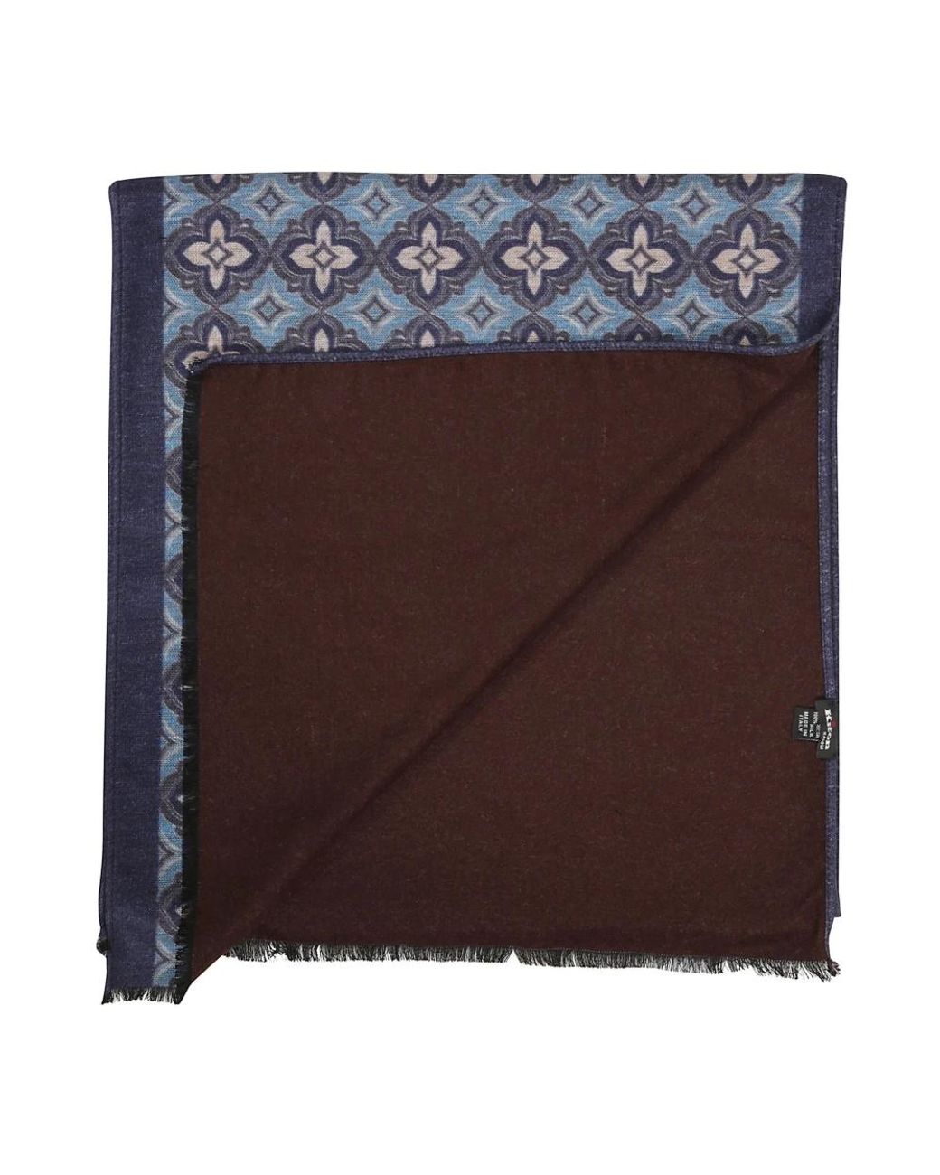 Kiton Blue Winter Scarves for men