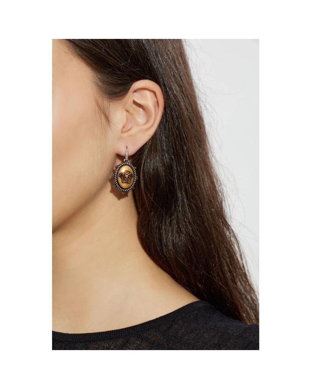 Versace Metallic Earrings