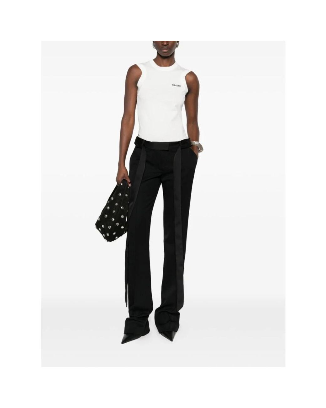 The Attico White Sleeveless Tops