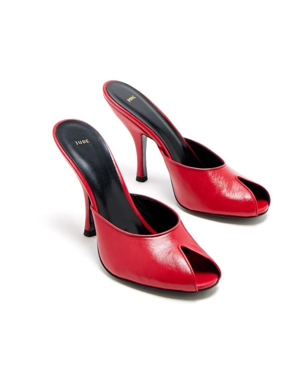 Jude Red Heeled Mules