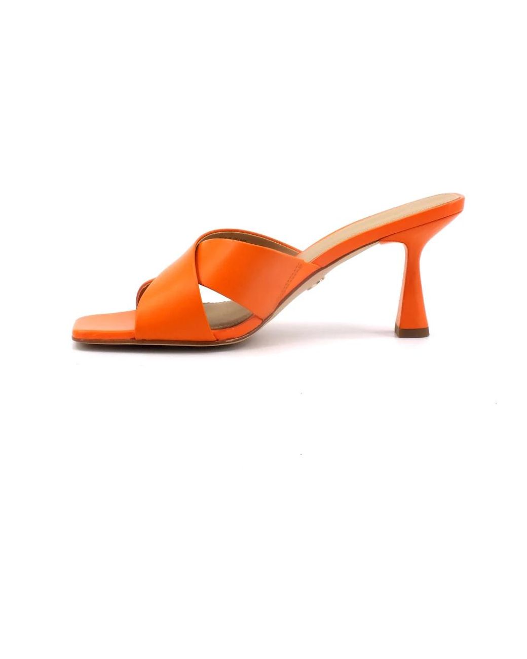 Michael Kors Orange Heeled Mules