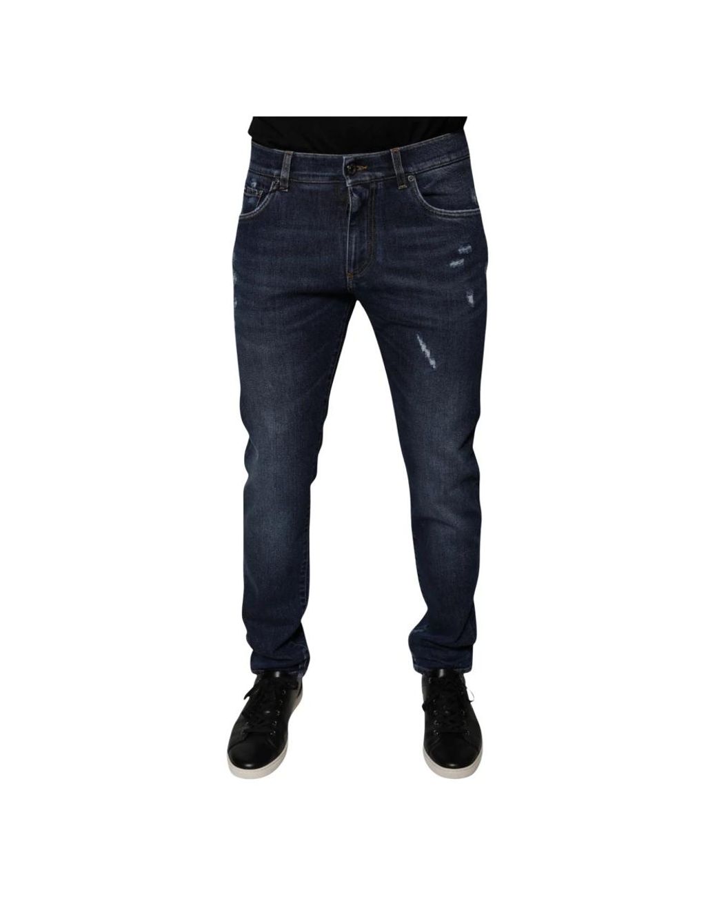 Dolce & Gabbana Blue Slim-Fit Jeans for men