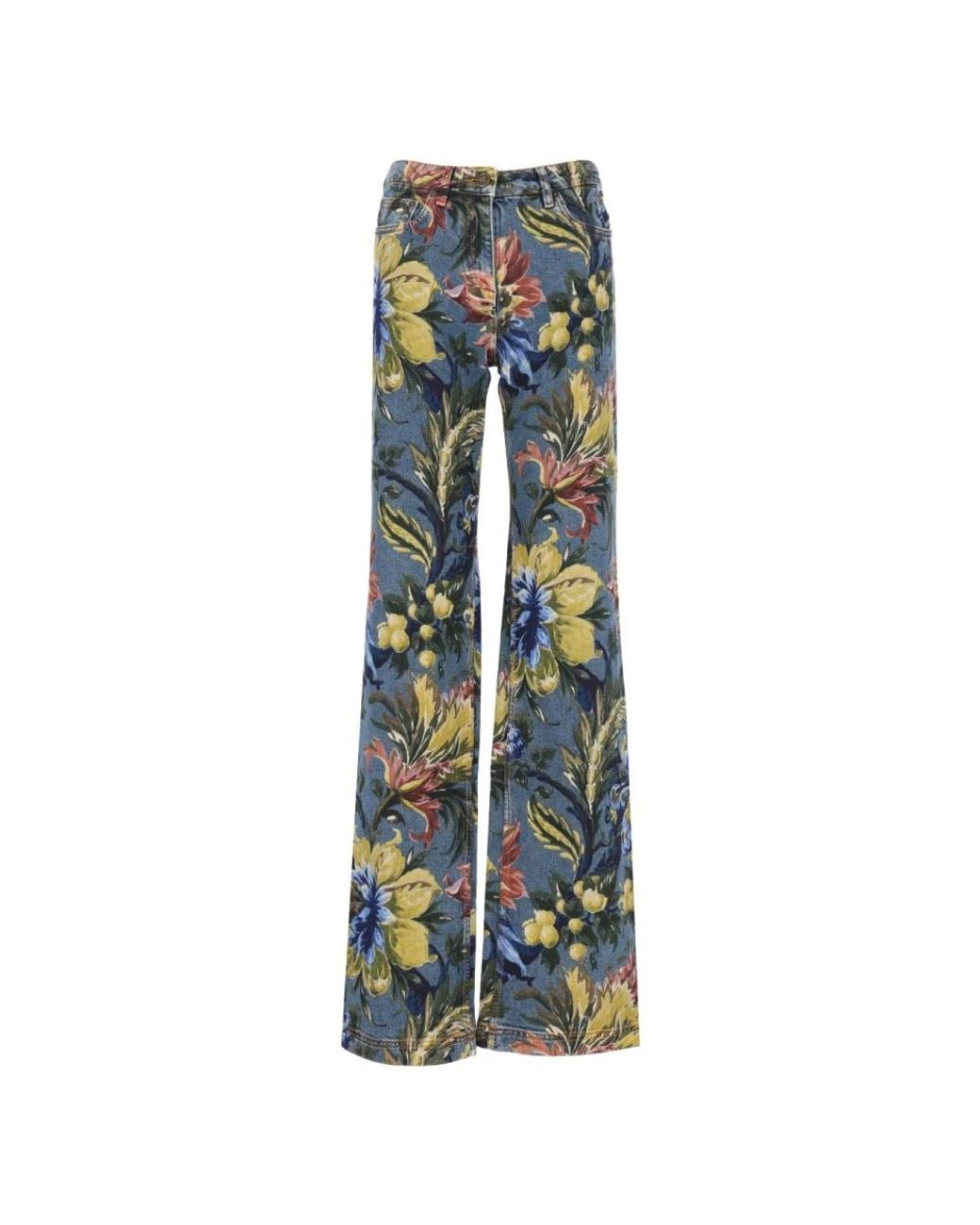 Etro Blue Wide Jeans