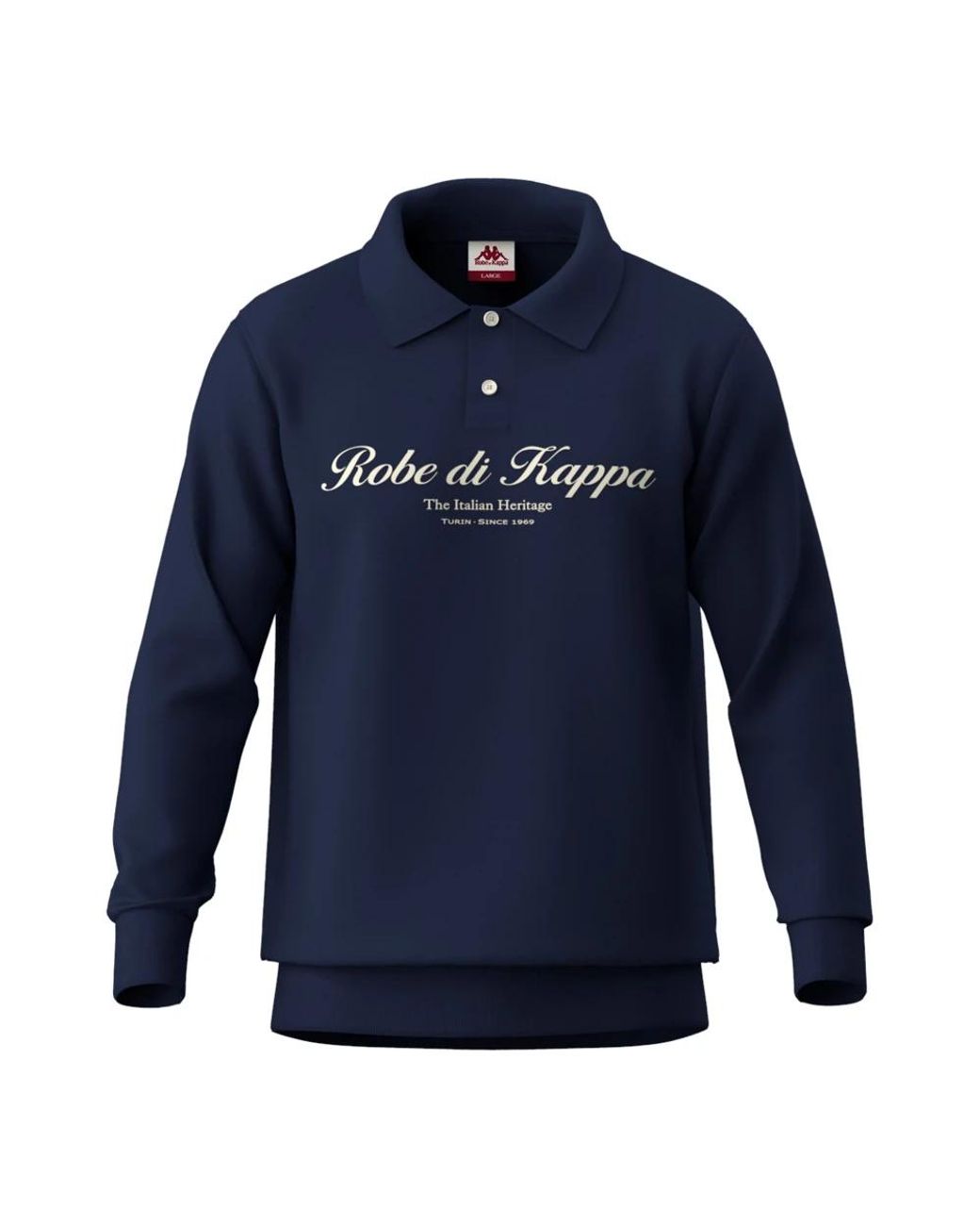 Kappa Tops ,Blauw ,Katoen Casual Polo Met Lange Mouwen Blauw in het Blue voor heren