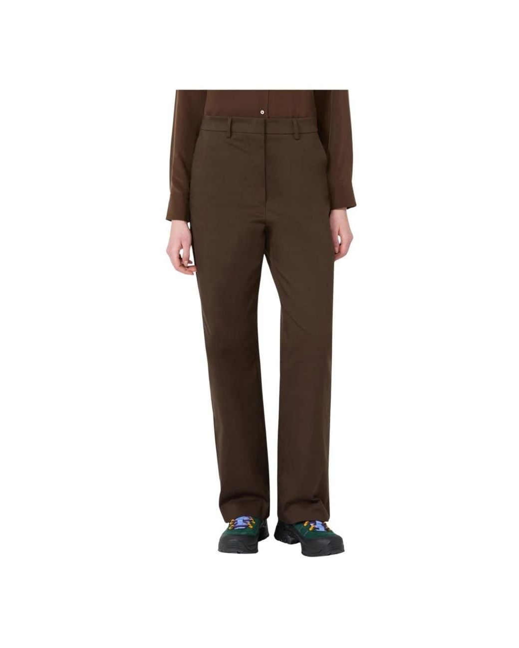 Weekend by Maxmara Brown Straight Trousers