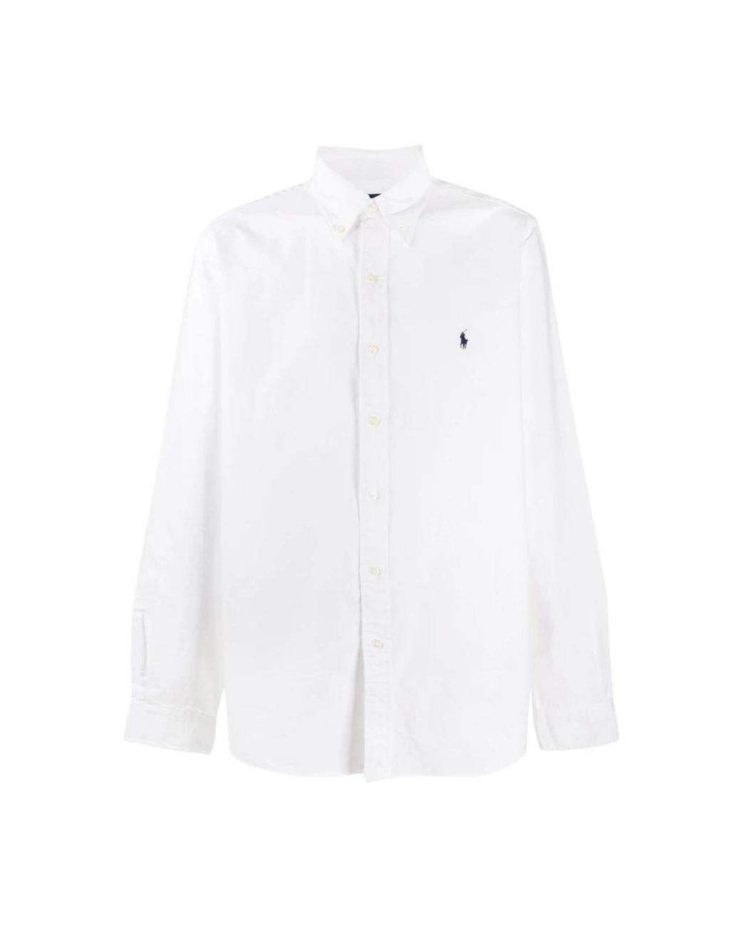 Polo Ralph Lauren White Custom Fit Oxford Shirt for men