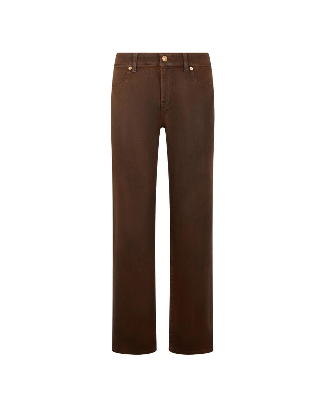 7 For All Mankind Brown Straight Fit Jeans