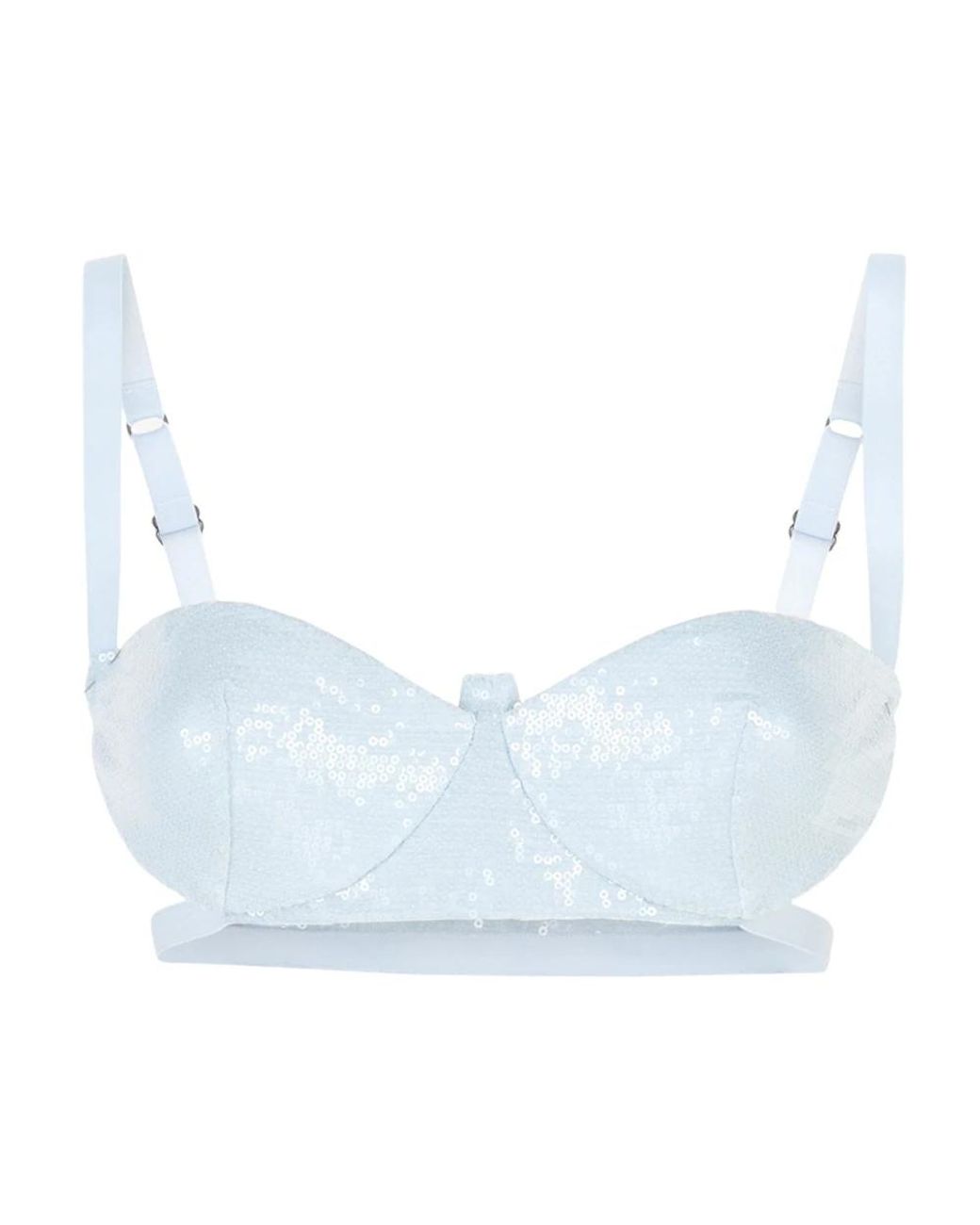 Gcds Ondergoed ,Blauw ,Polyester Sequins Bra in het Blue