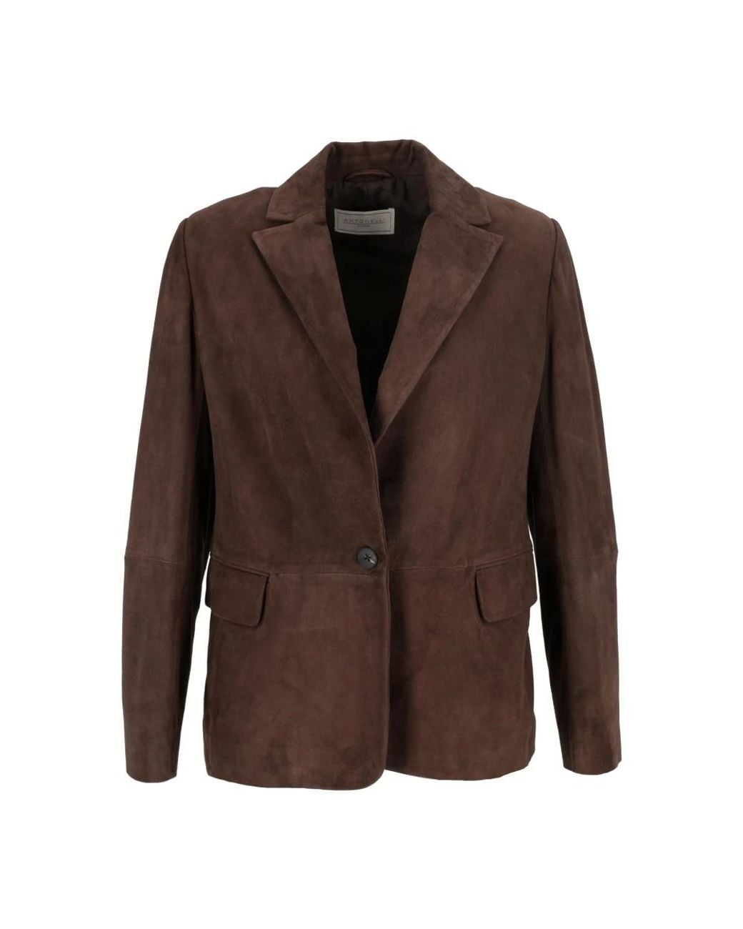 Leather Jackets Antonelli de color Brown