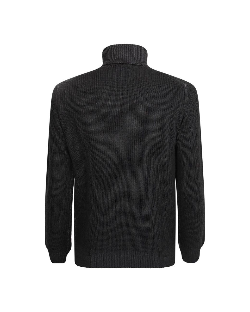 Dell'Oglio Black Turtlenecks for men