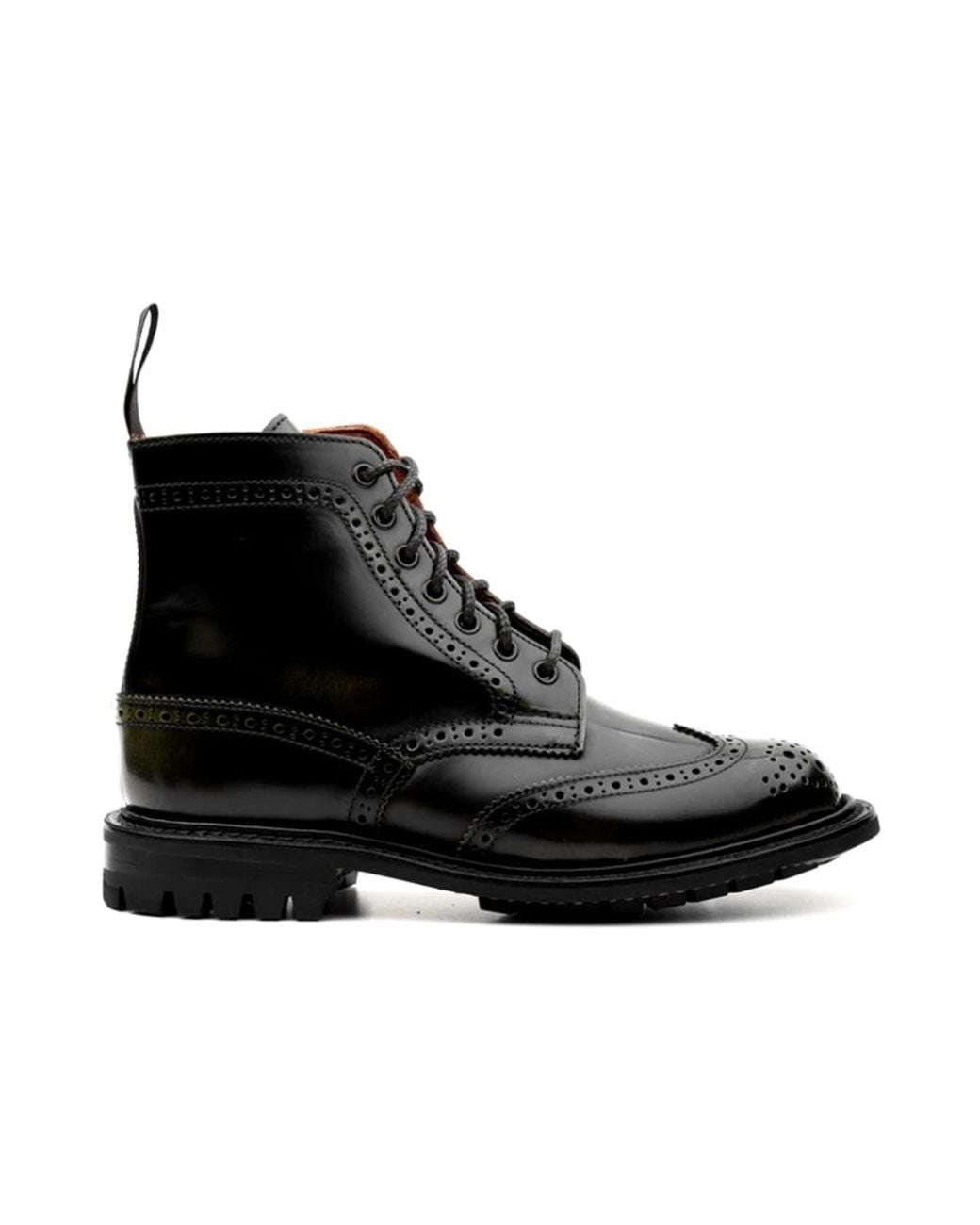 Tricker's Black Lace-Up Boots
