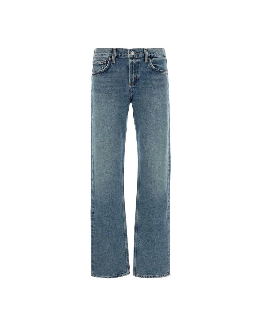 Agolde Blue Straight Jeans