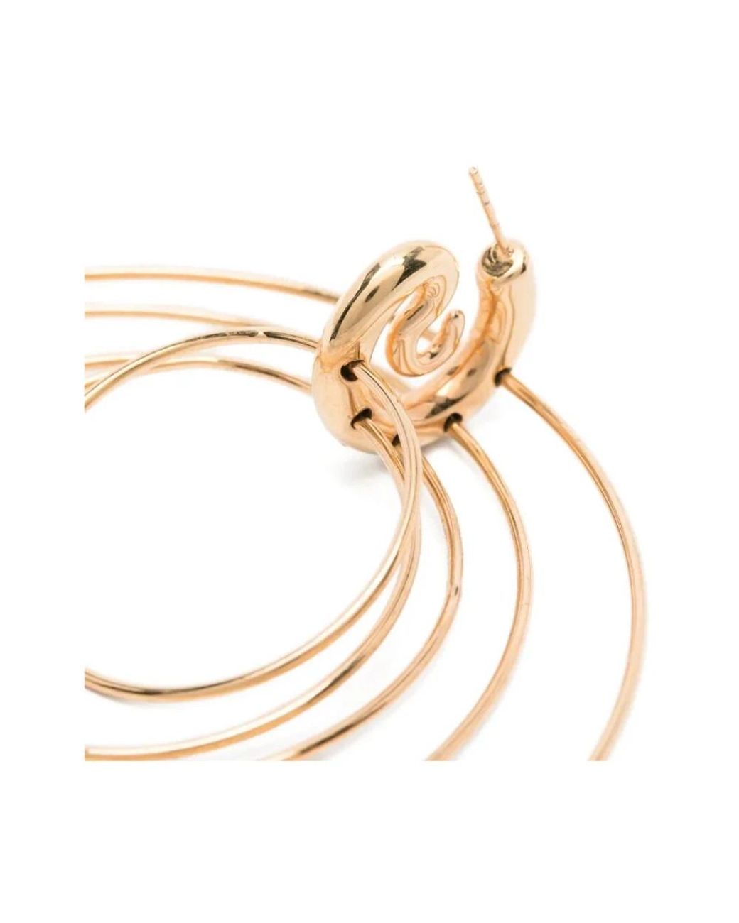 Panconesi Metallic Pierced Serpent Hoops Large