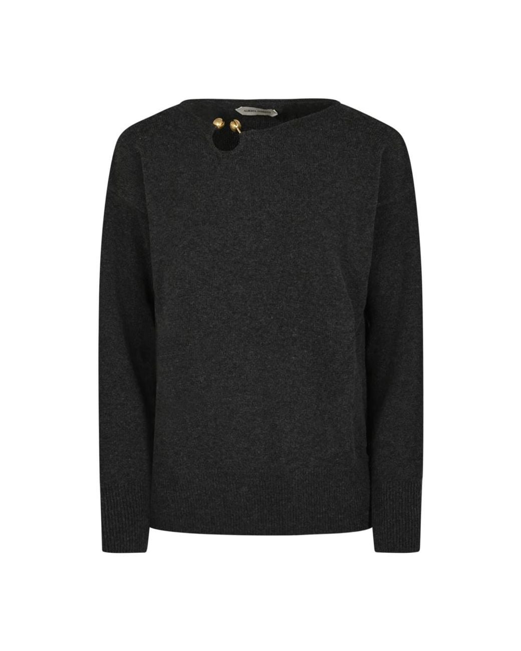 Alberta Ferretti Black Round-Neck Knitwear
