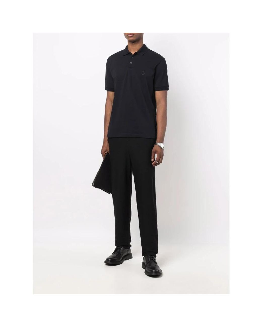Giorgio Armani Black Polo Shirts for men
