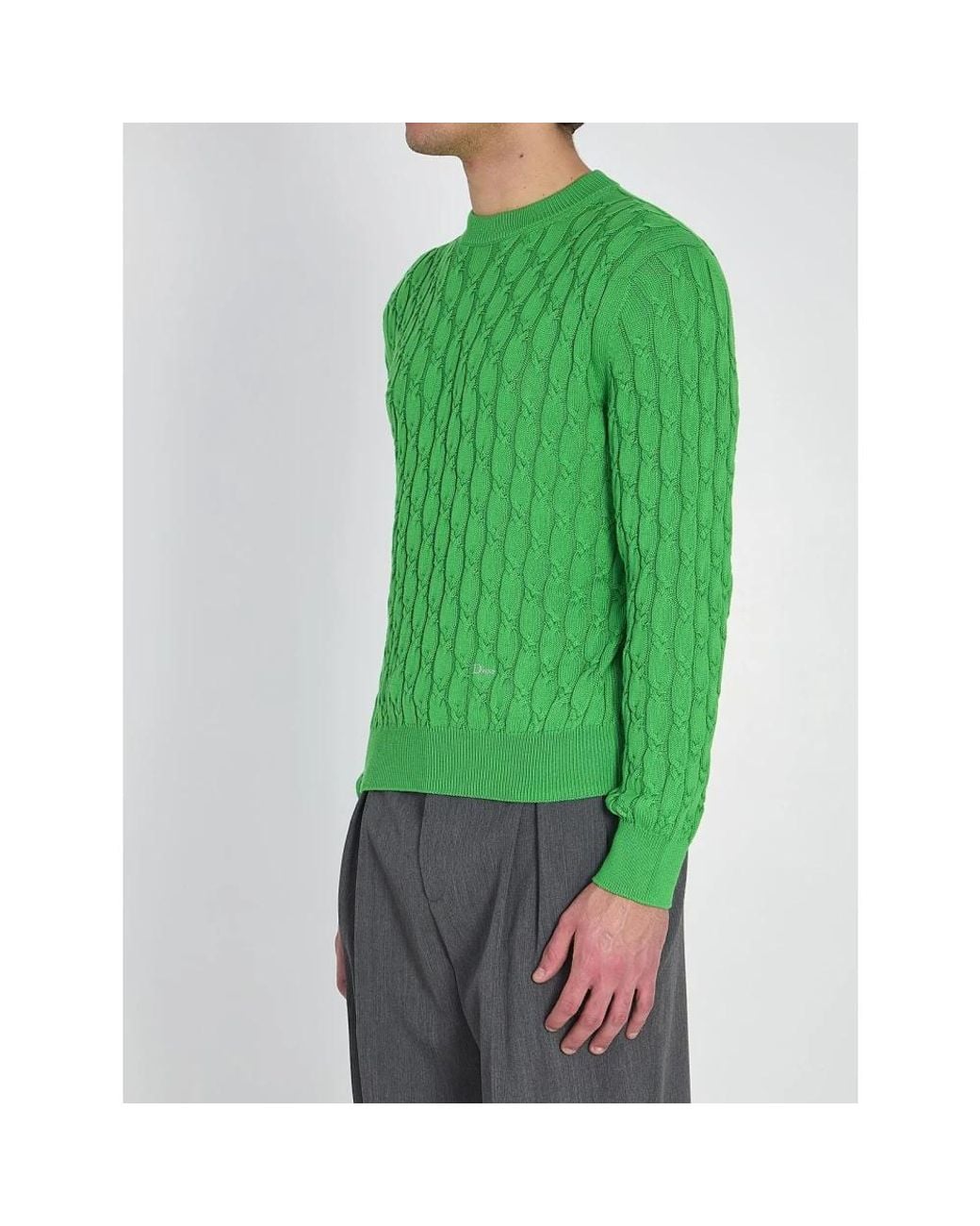 Dior Green Round-Neck Knitwear for men
