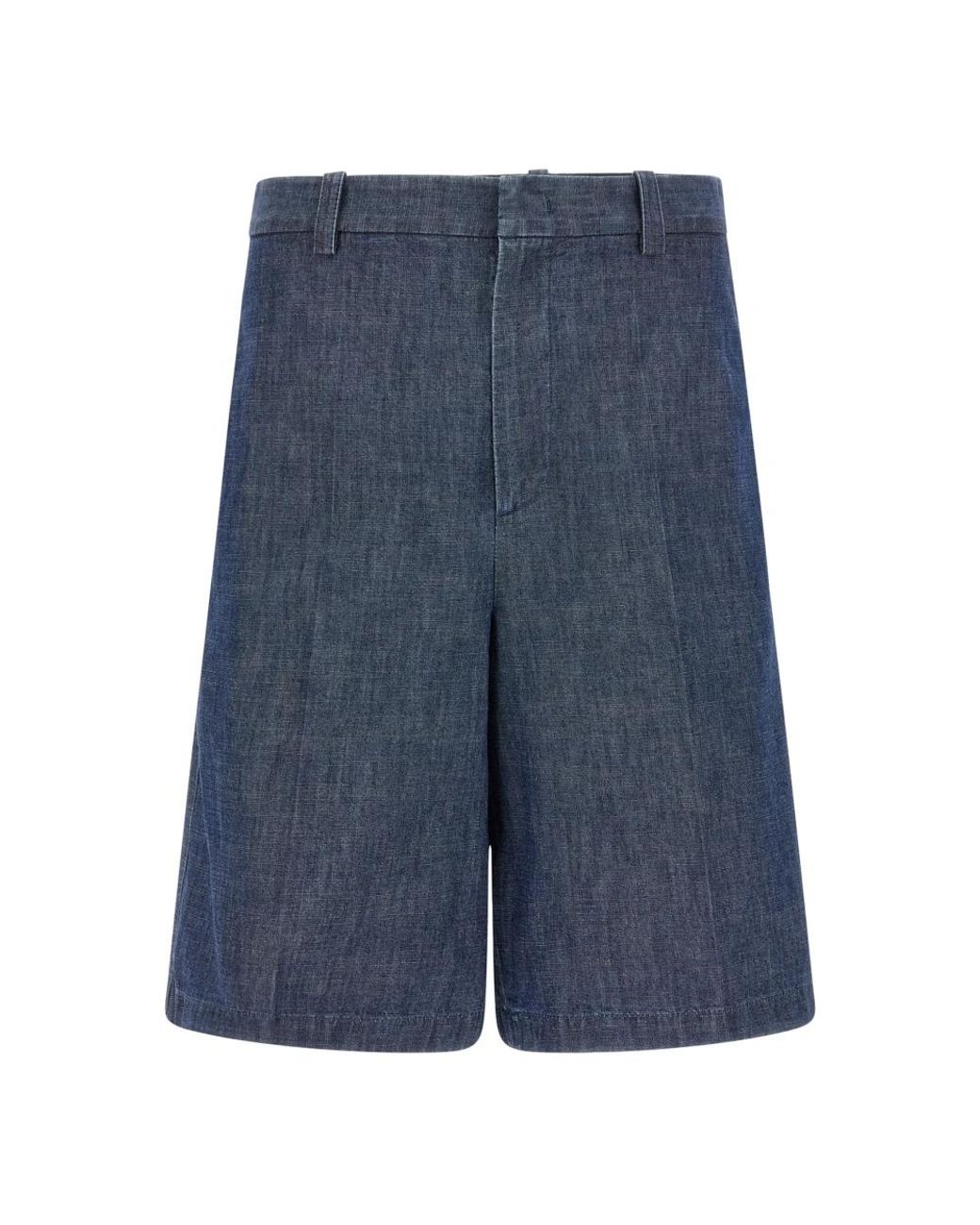 Jil Sander Blue Denim Shorts for men