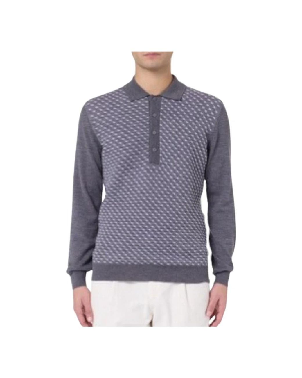 Paolo Pecora Blue V-Neck Knitwear for men