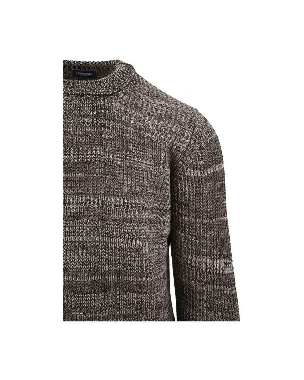 Drumohr Gray Round-Neck Knitwear for men