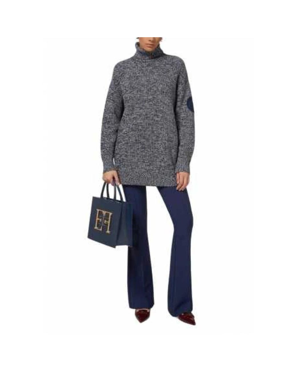 Elisabetta Franchi Gray Turtlenecks