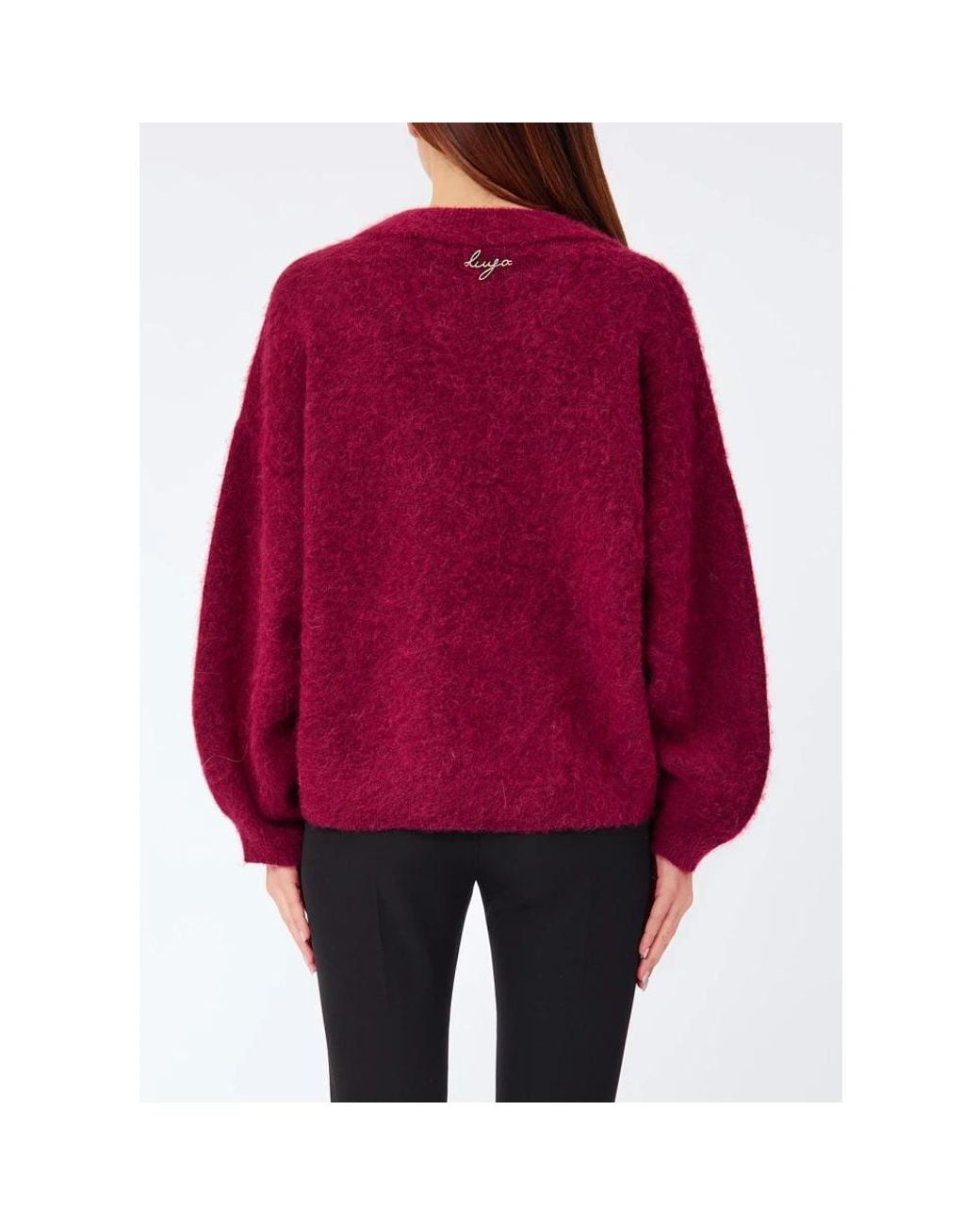 Liu Jo Red V-Neck Knitwear