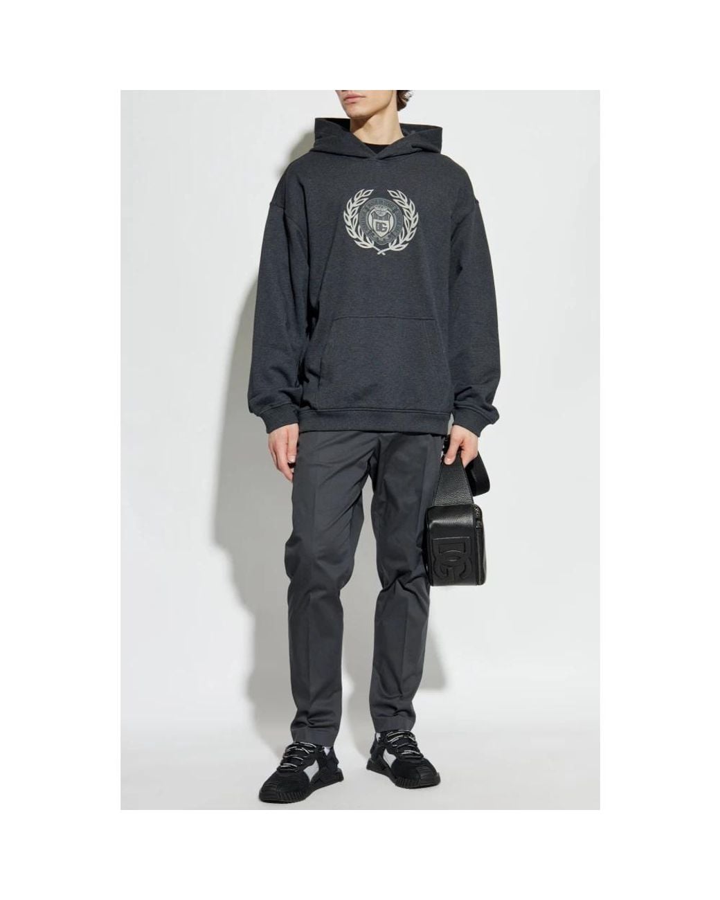 Dolce & Gabbana Blue Hoodies for men