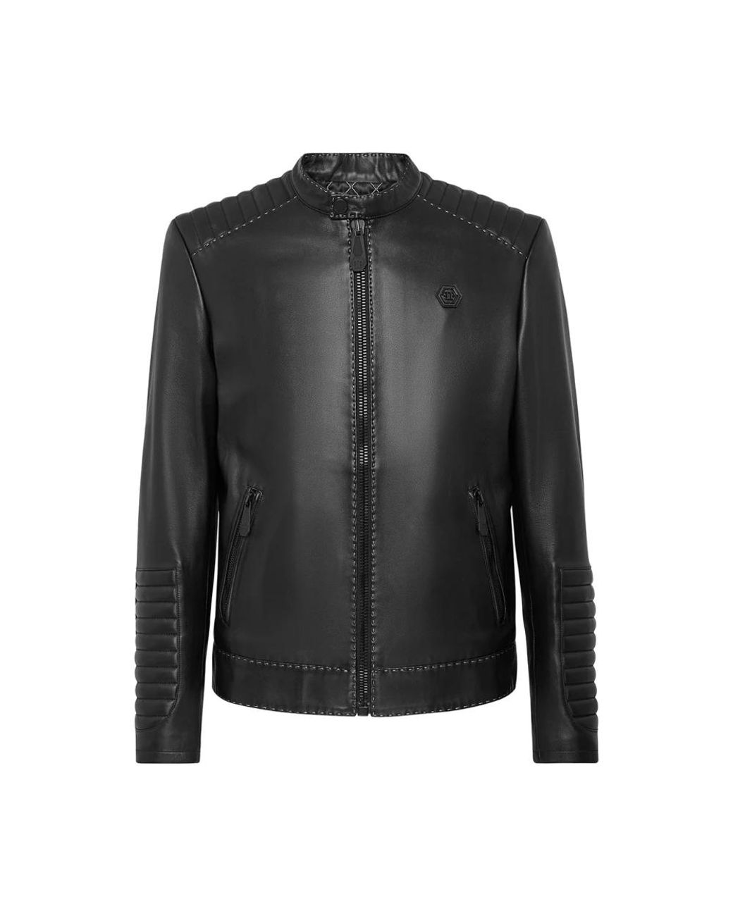 Philipp Plein Black Light Jackets for men
