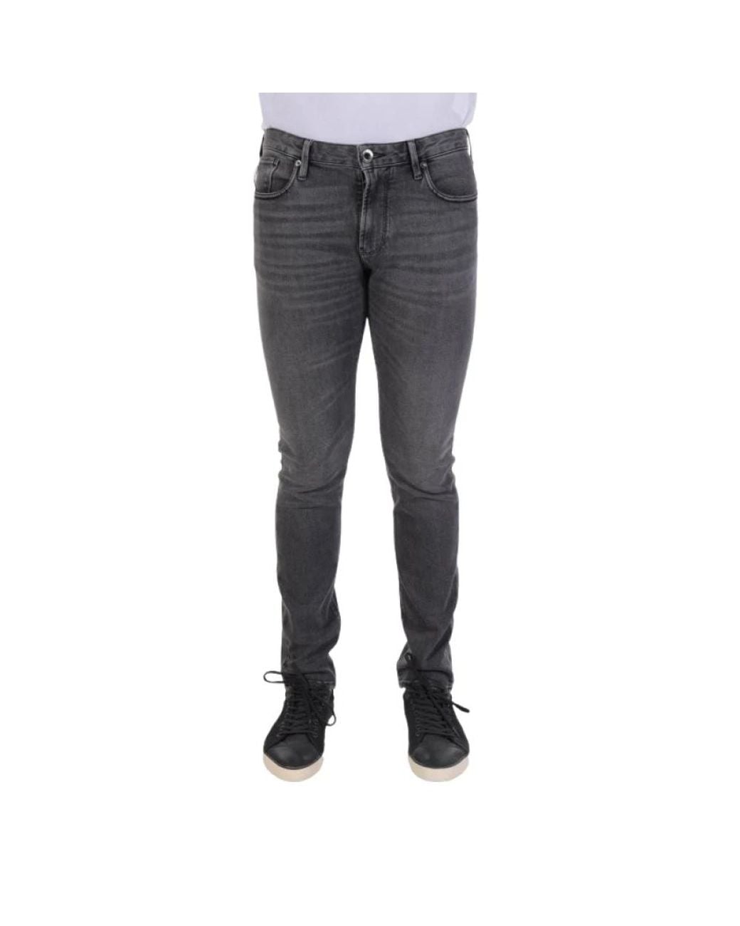 Emporio Armani Gray Slim Fit Jeans for men