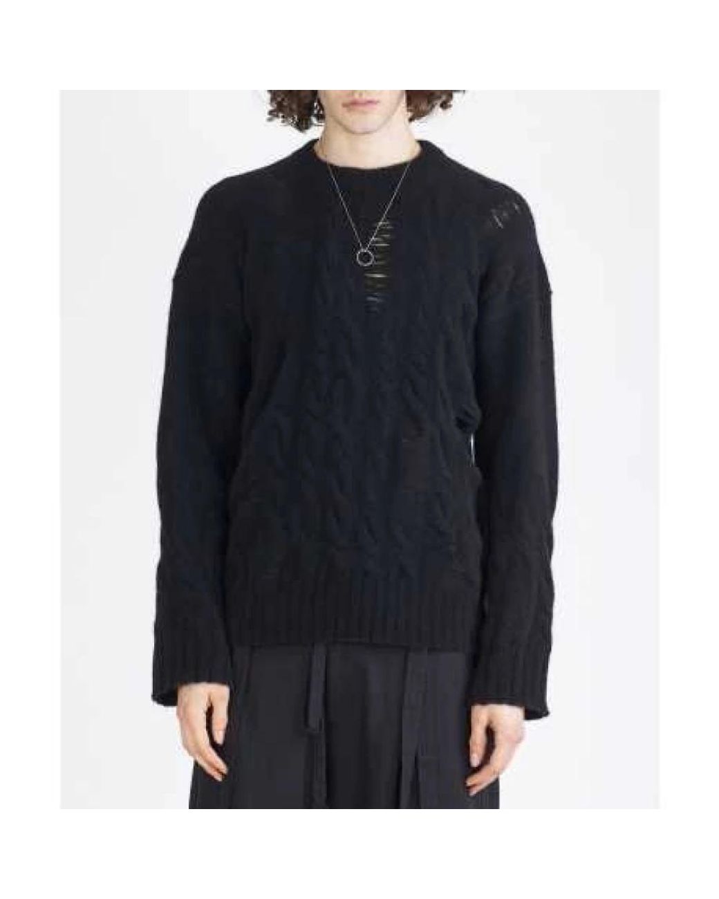 Isabel Benenato Blue Round-Neck Knitwear for men