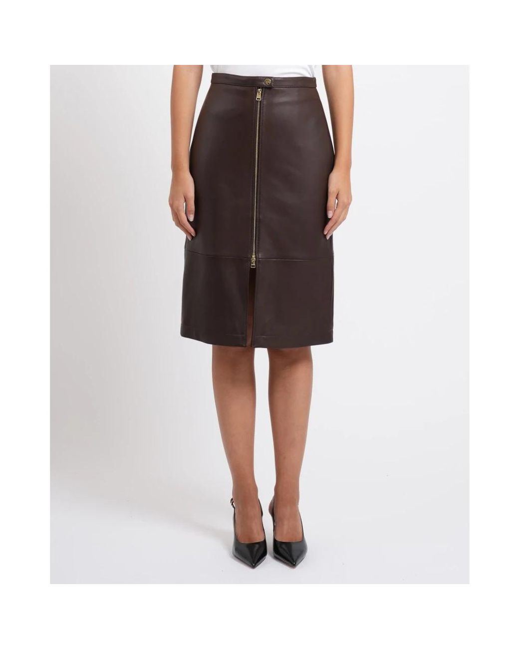 HUGO Black Leather Skirts