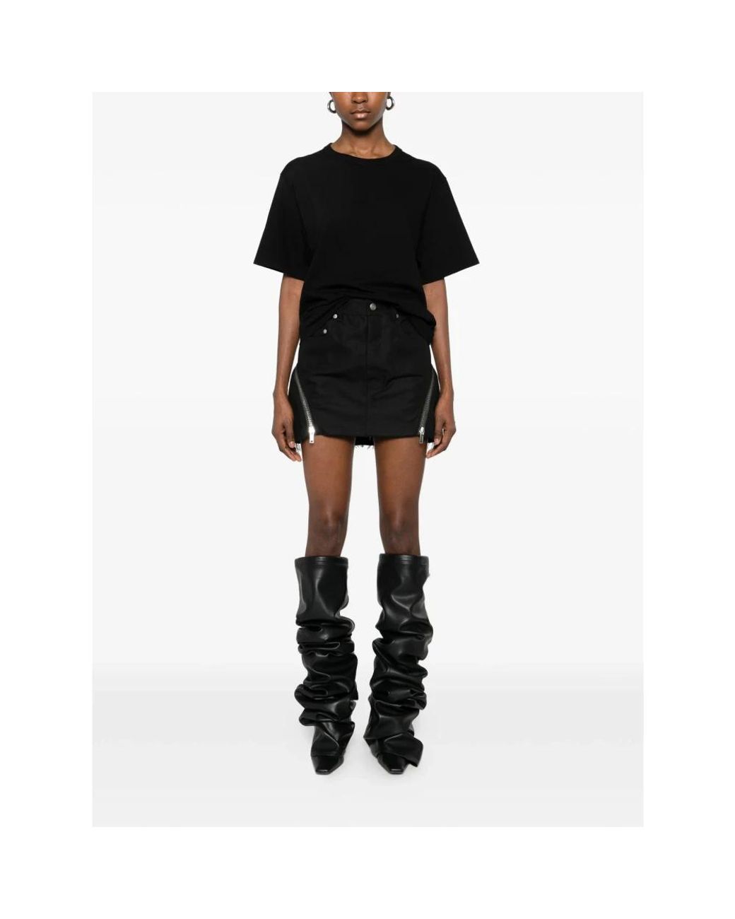 Rick Owens Black Short Skirts