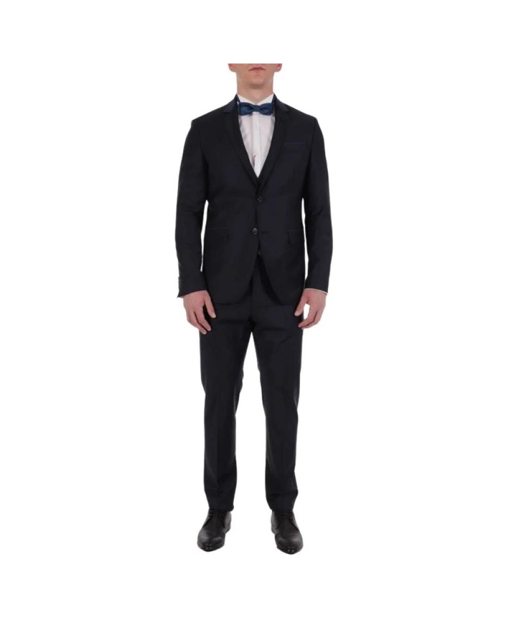 Karl Lagerfeld Kostuums ,Blauw ,Leer Pak Met Rock Vest in het Black voor heren